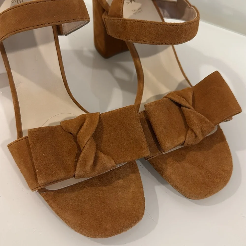 Geox Boho Platform Suede Block Heel Cross Strap Sandals Womens Size 40 NEW